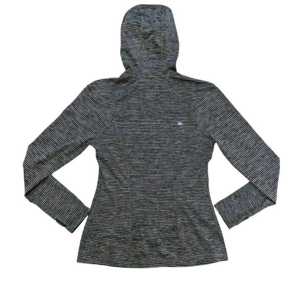 Lukka Women's Gray/Black Workout Zippered Hooded Jacket w/ Thumb Holes Size Medi - Picture 4 of 6